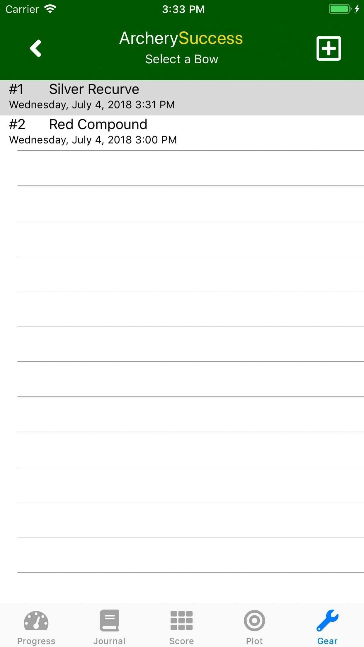 Sight Settings Screen 3