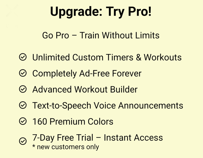 Upgrade to Pro features