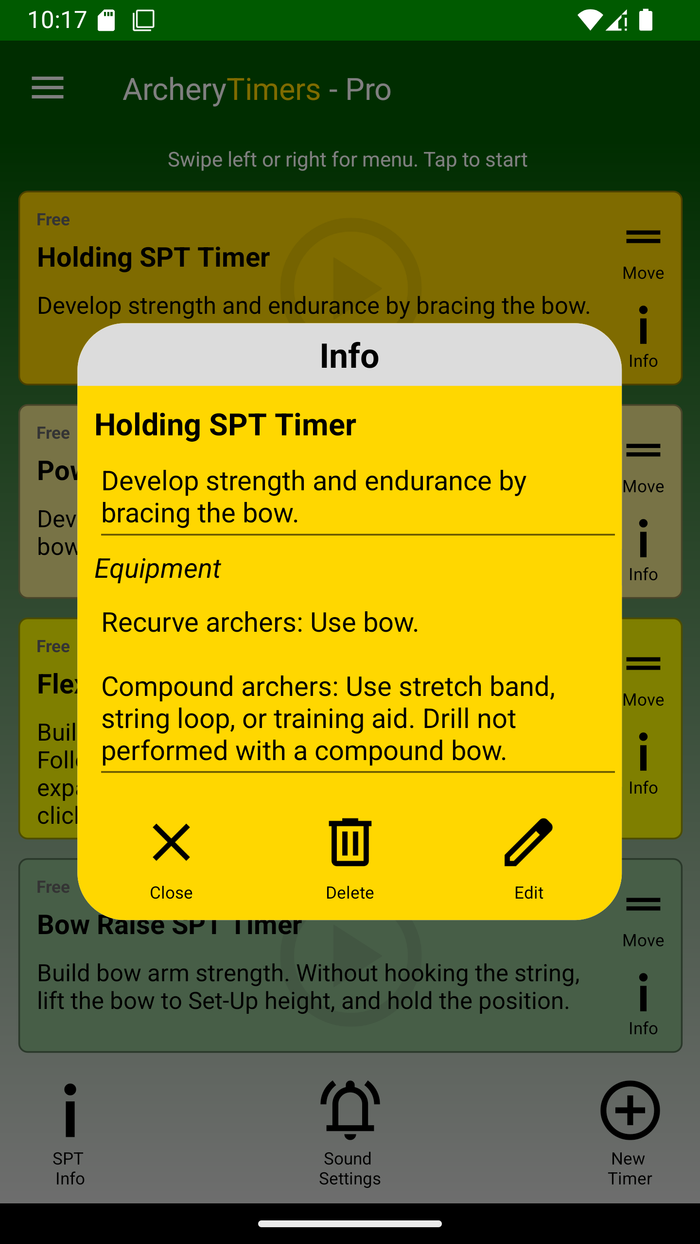 SPT holding exercise