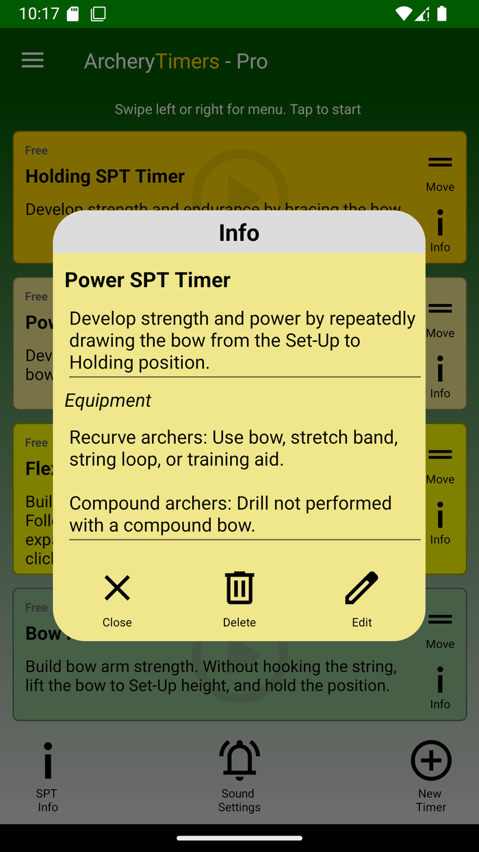 SPT power exercise