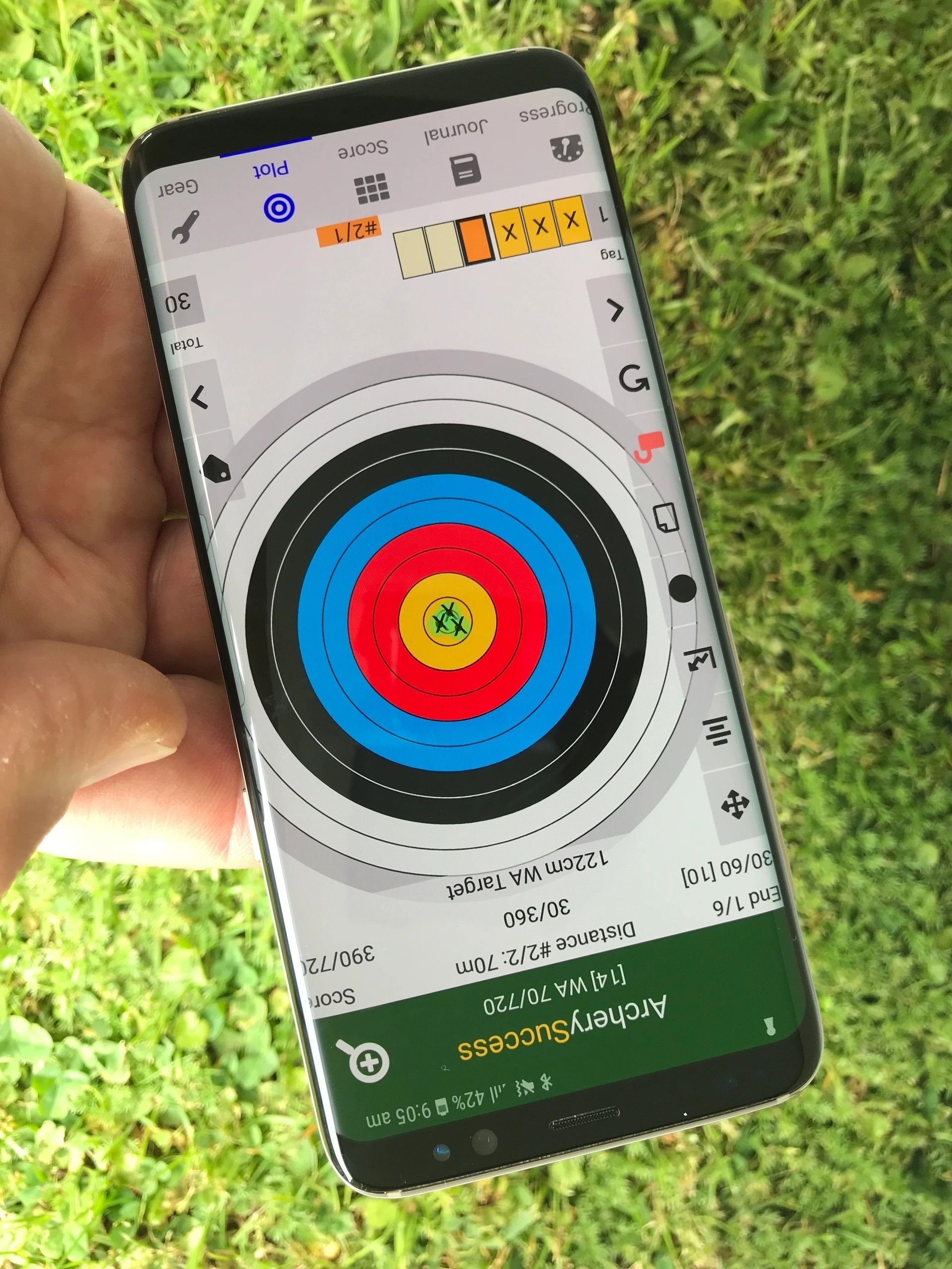 Archery plotting screen